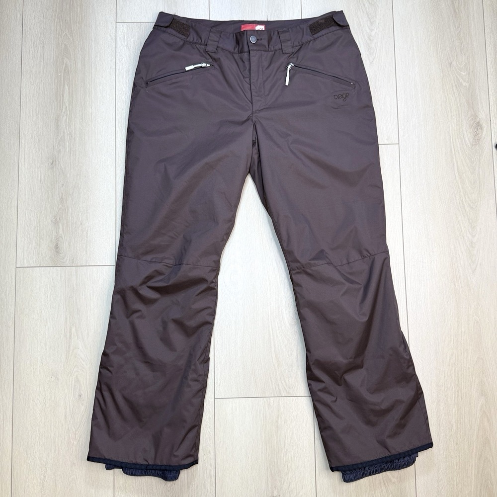 Orage Prime Fabric Insulated Ski Snowboard Pants XL Brown 10K Waterproof Nylon.